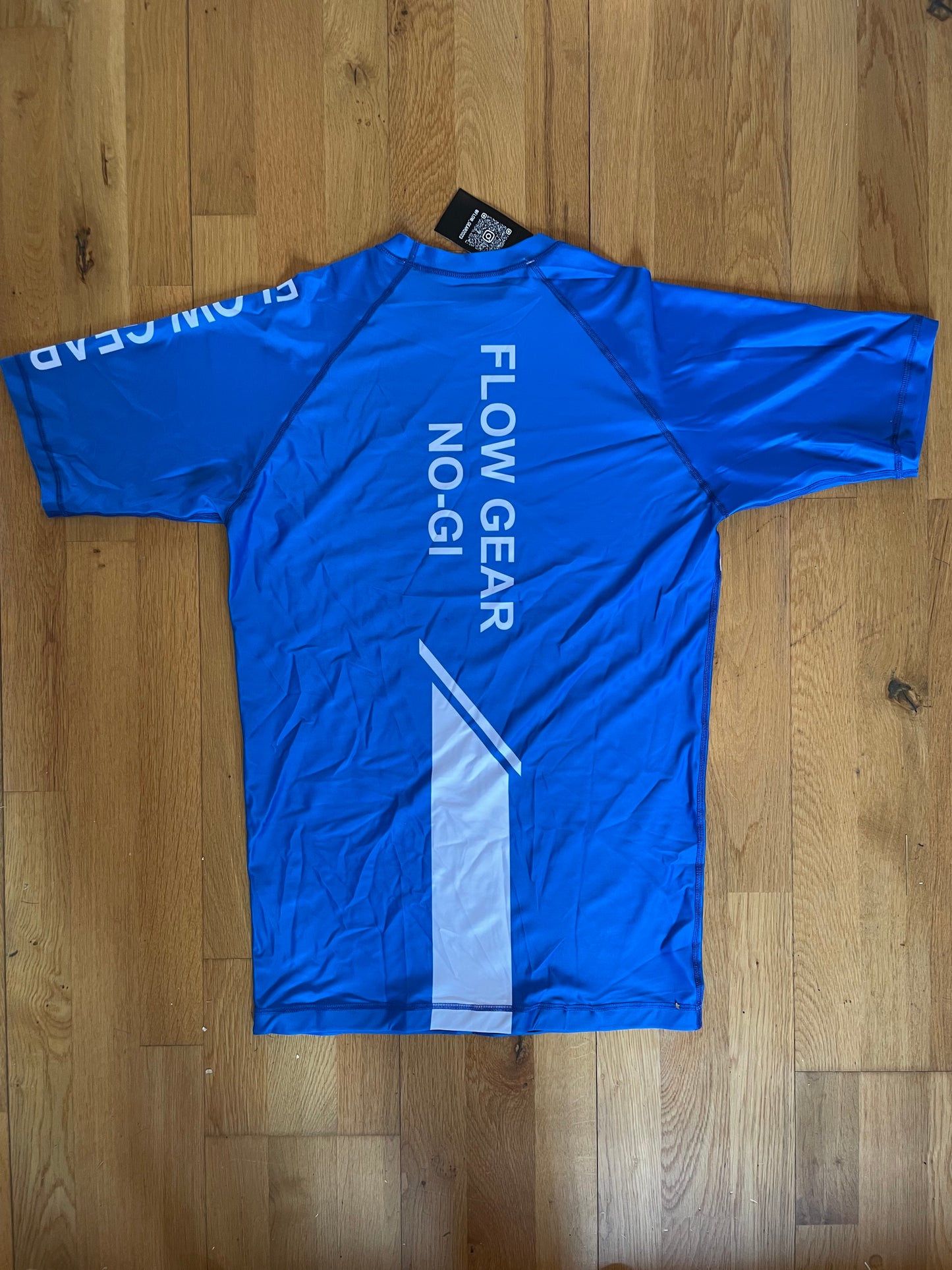 Flow Gear No-Gi Blue N White Rash Guard